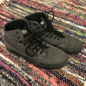 Vans  Unisex Gray Canvas High-Tops